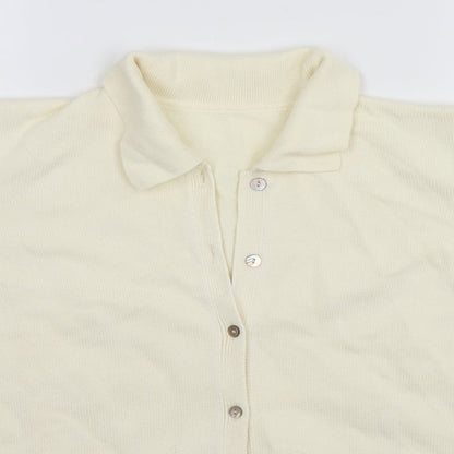 Womens UK Size  Preworn Ivory Cardigan Jumper