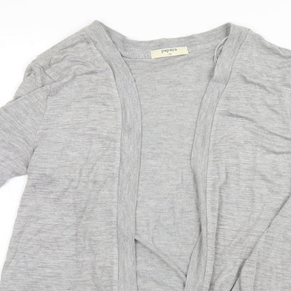Womens UK Size 12 Papaya Grey Cardigan Jumper