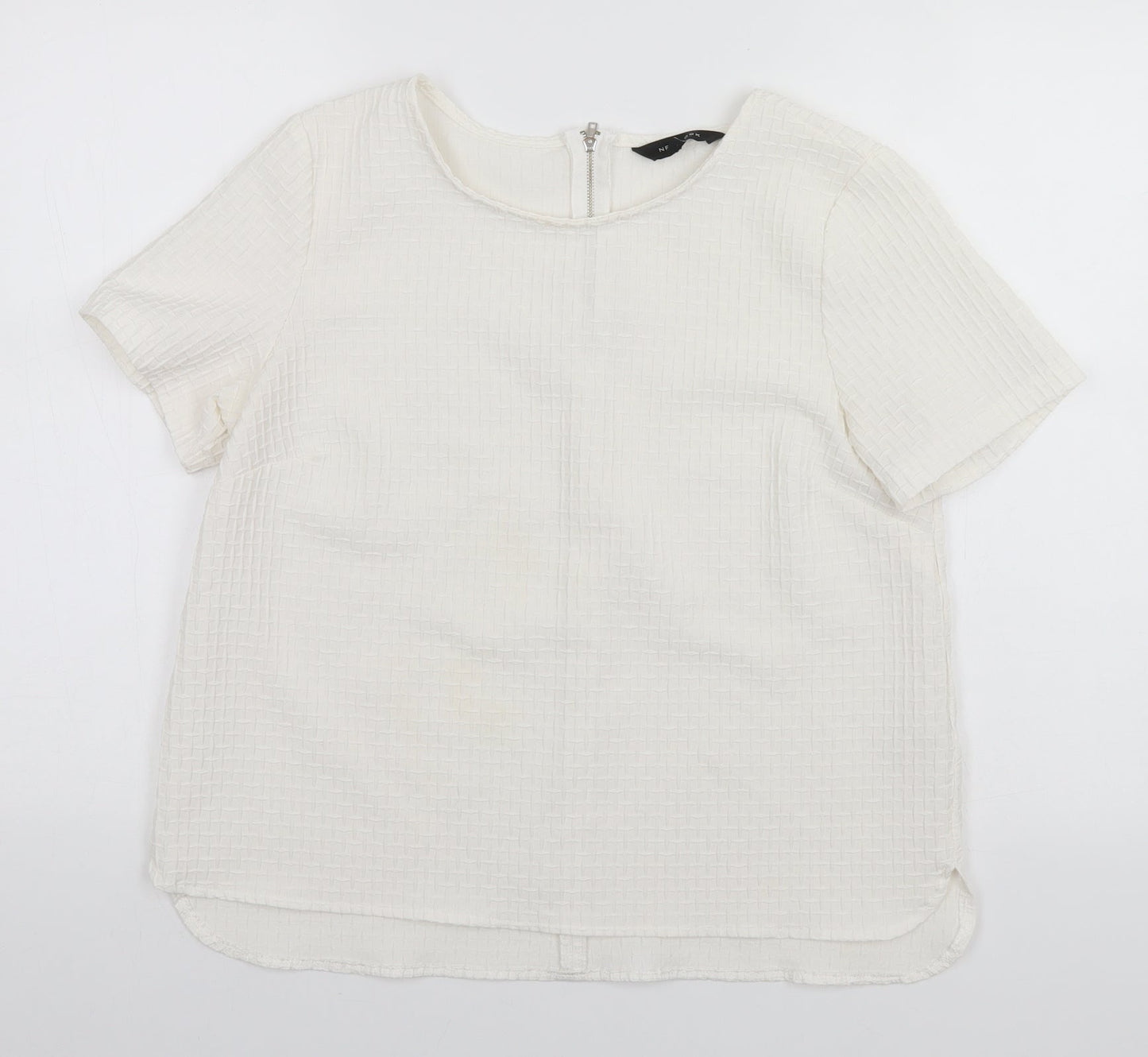 Womens UK Size 14 New Look White Basic T-Shirt