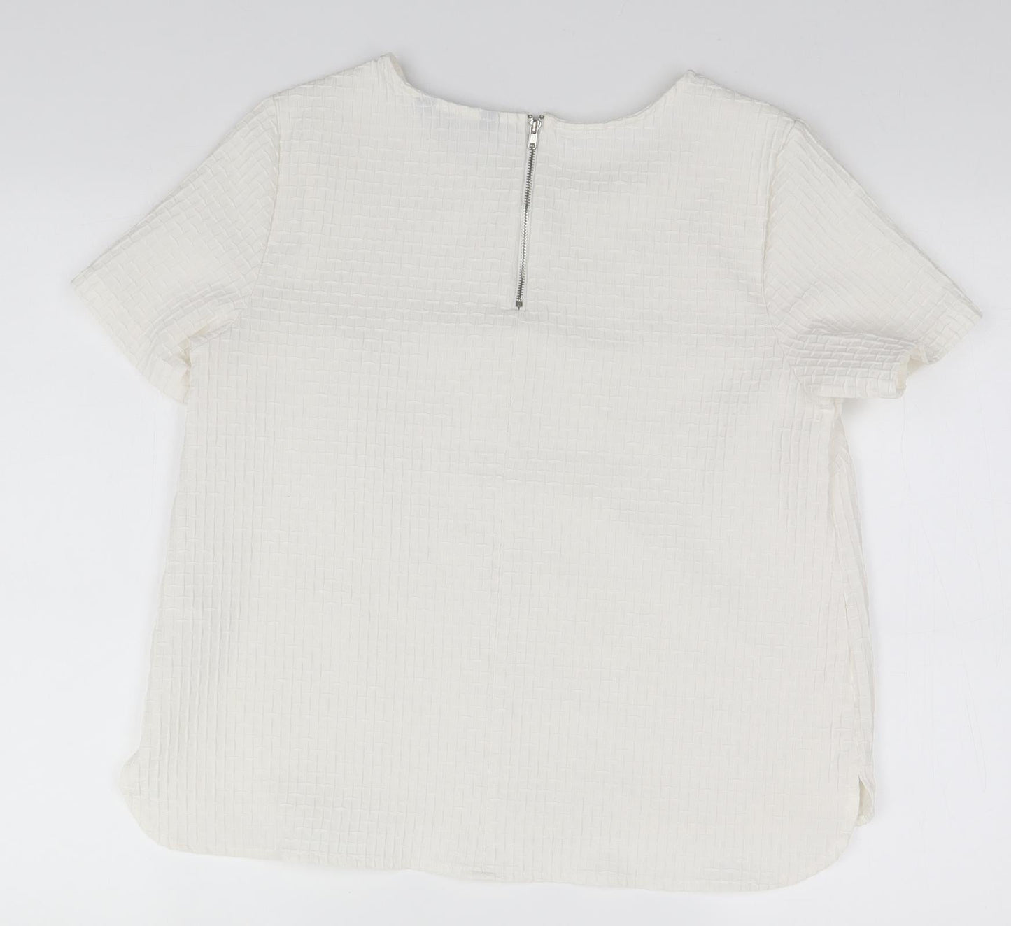 Womens UK Size 14 New Look White Basic T-Shirt