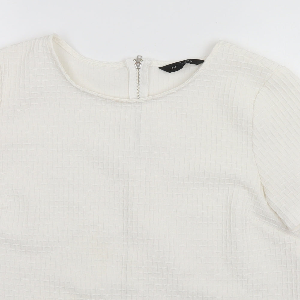 Womens UK Size 14 New Look White Basic T-Shirt