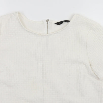 Womens UK Size 14 New Look White Basic T-Shirt