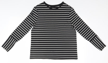 Autograph Womens Black Striped  Basic T-Shirt