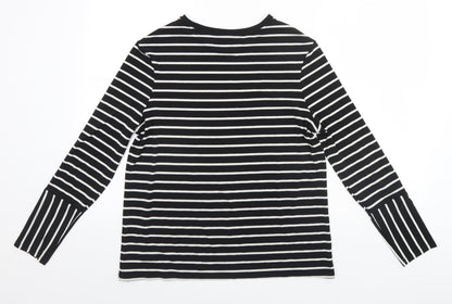 Autograph Womens Black Striped  Basic T-Shirt