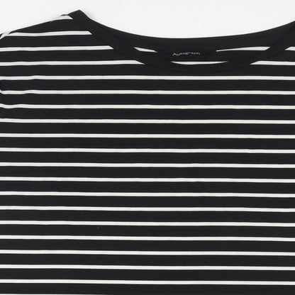 Autograph Womens Black Striped  Basic T-Shirt