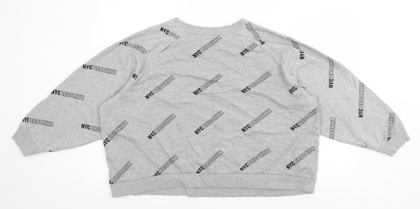 Womens UK Size  Simply Be Grey Pullover Jumper