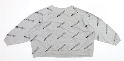 Womens UK Size  Simply Be Grey Pullover Jumper