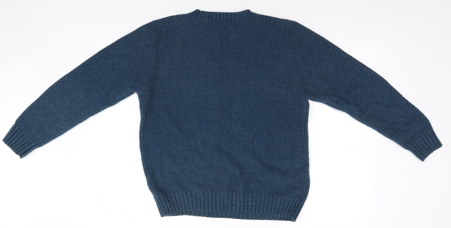 Cedar Wood State Mens Blue   Pullover Jumper Size M