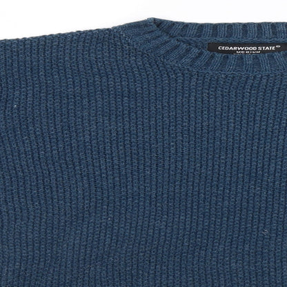 Cedar Wood State Mens Blue   Pullover Jumper Size M