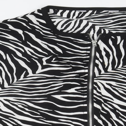 Womens UK Size  Preworn Black Full Zip Jumper