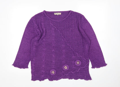 Womens UK Size M Inspire Collection Purple Pullover Jumper