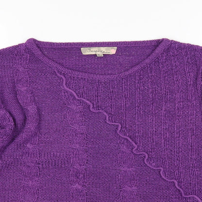 Womens UK Size M Inspire Collection Purple Pullover Jumper