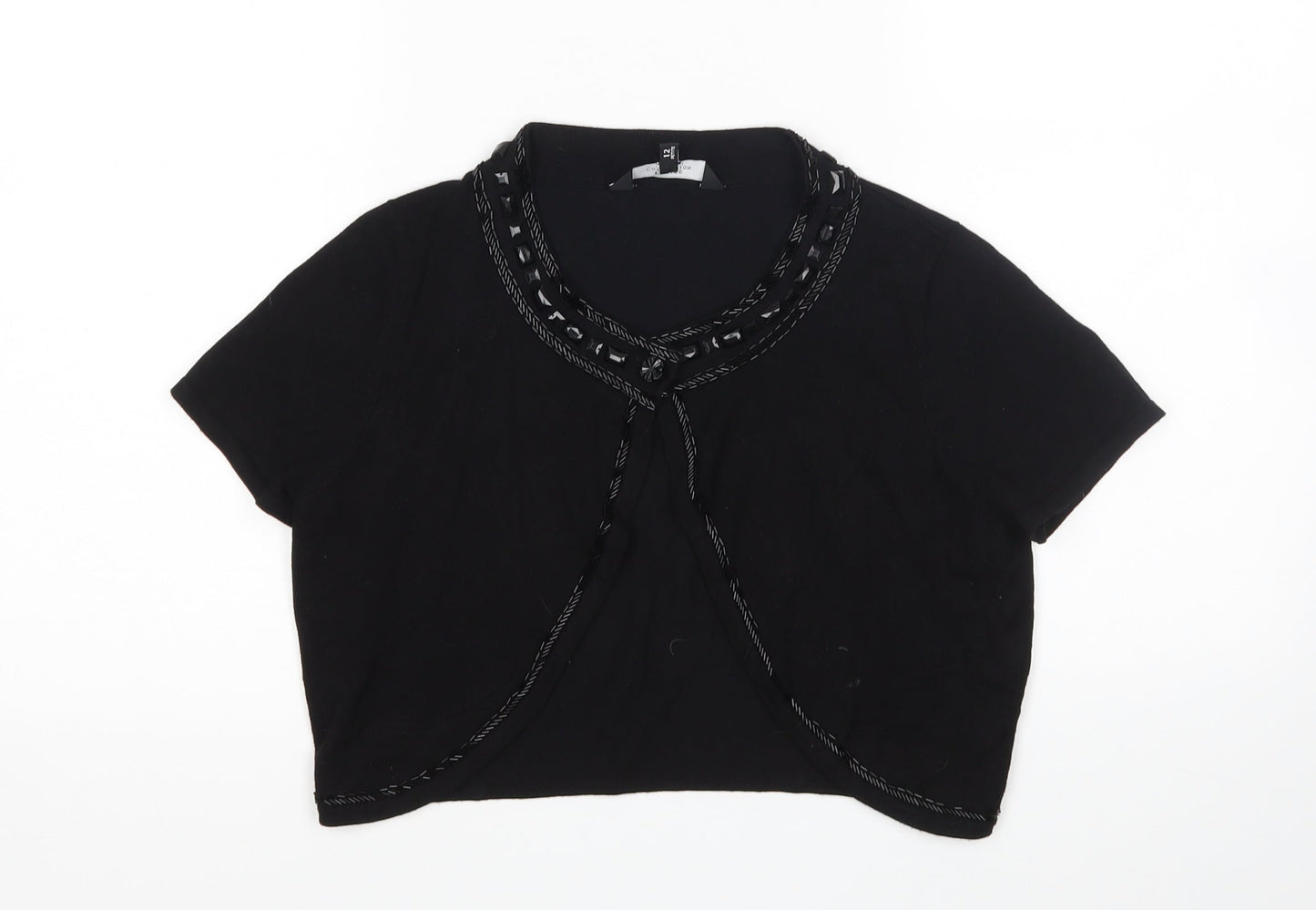 Womens UK Size 12 Debenhams Black Cardigan Jumper