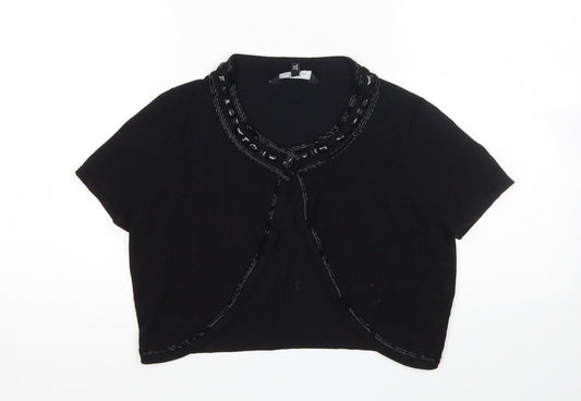 Womens UK Size 12 Debenhams Black Cardigan Jumper