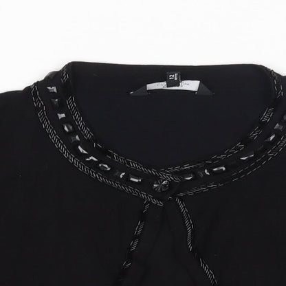 Womens UK Size 12 Debenhams Black Cardigan Jumper