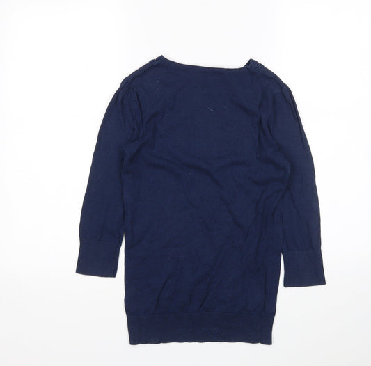 Womens UK Size 8 Topshop Blue Pullover Jumper