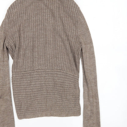 Womens UK Size S H&M Brown Cardigan Jumper