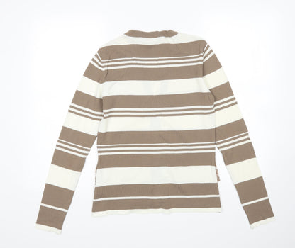 Ashley Brooks Womens Multicoloured Striped  Cardigan Jumper Size 8