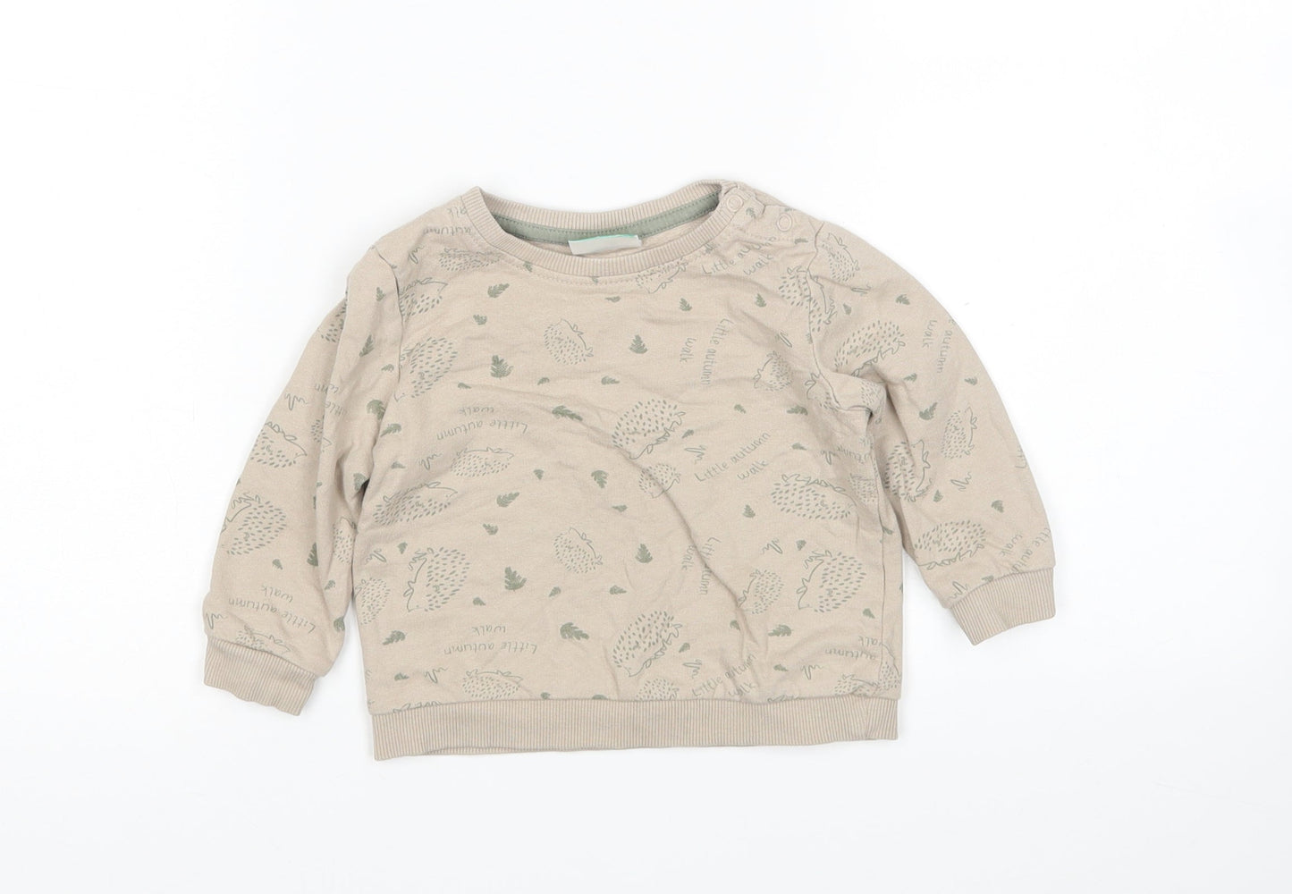 SoClose Boys Brown Animal Print  Pullover Jumper Size 9-12 Months
