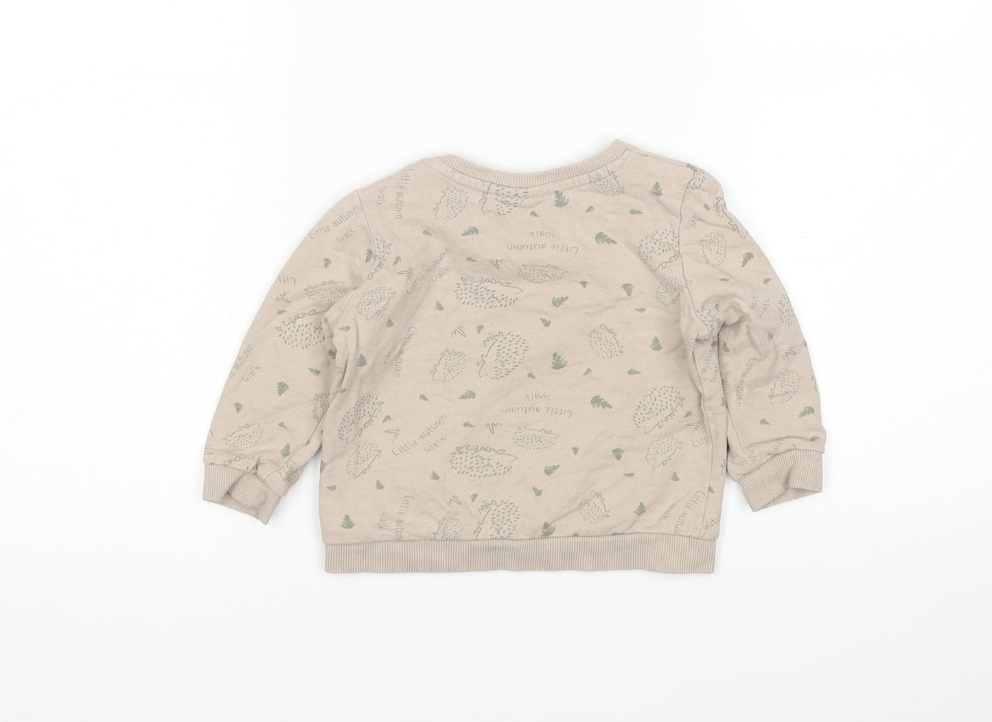 SoClose Boys Brown Animal Print  Pullover Jumper Size 9-12 Months
