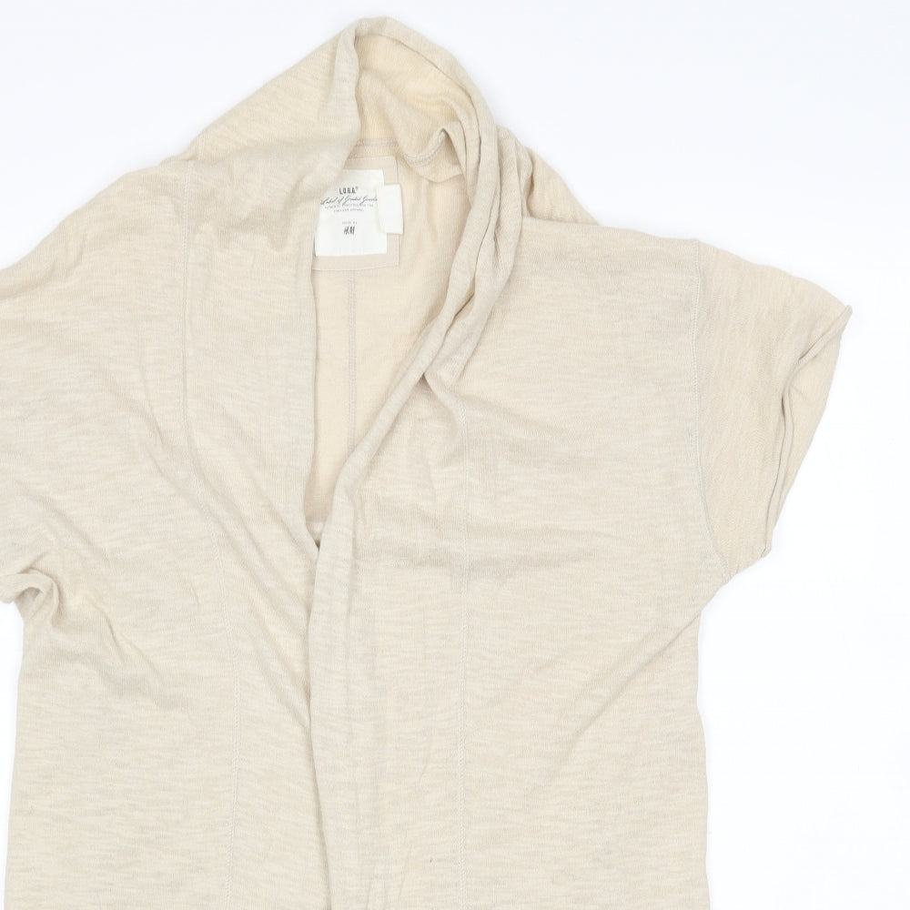 Womens UK Size M H&M Beige Cardigan Jumper