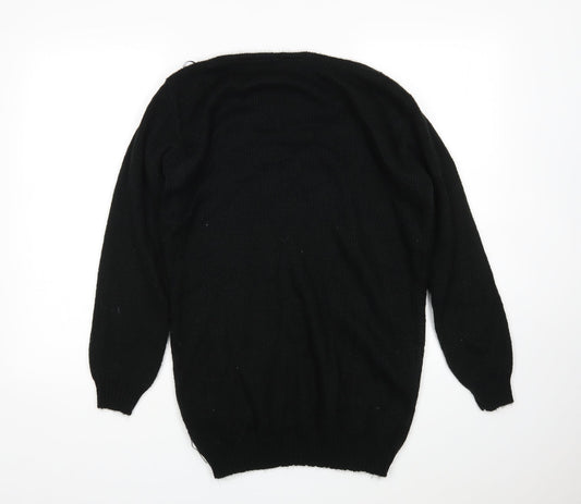 Womens UK Size S PRETTYLITTLETHING Black Pullover Jumper