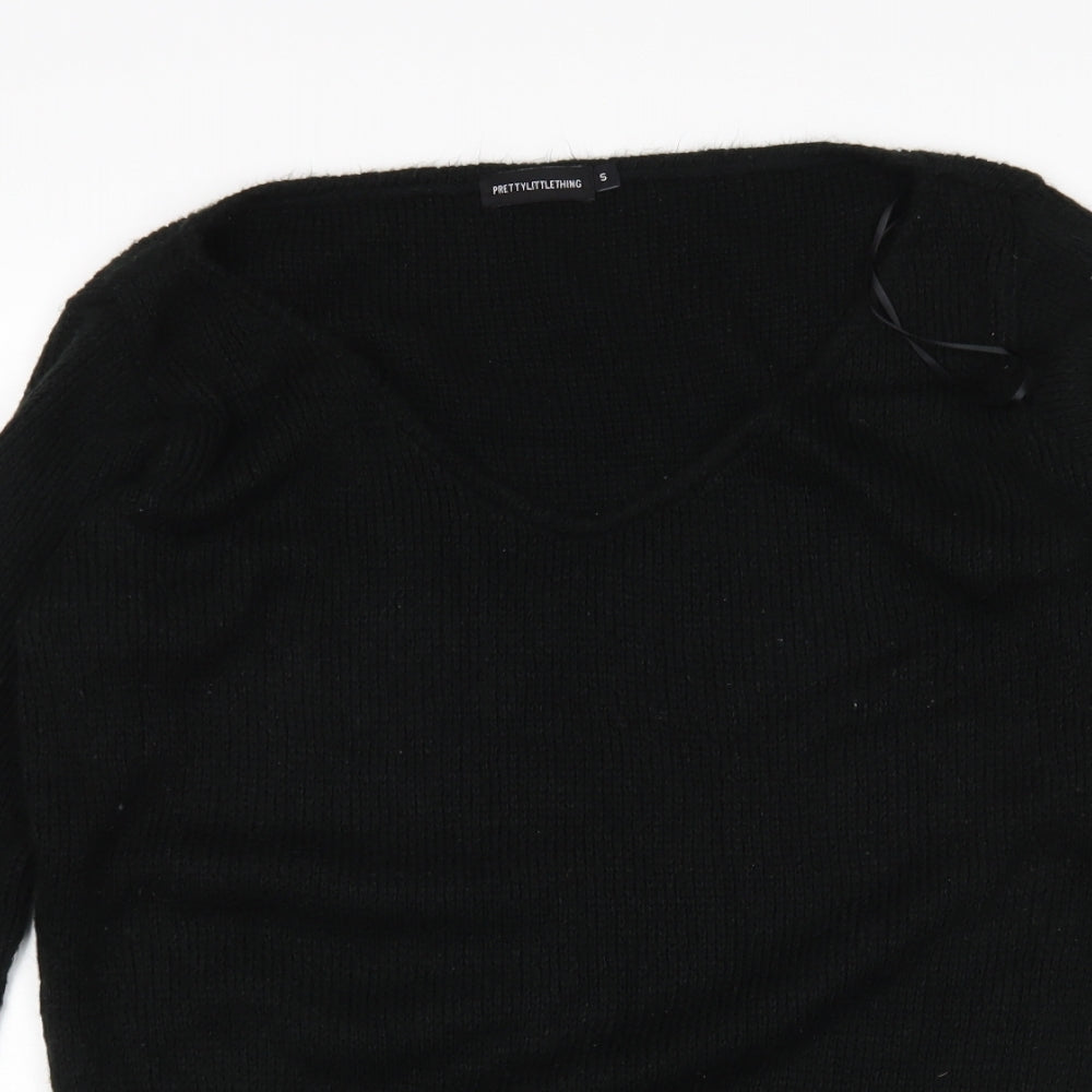 Womens UK Size S PRETTYLITTLETHING Black Pullover Jumper