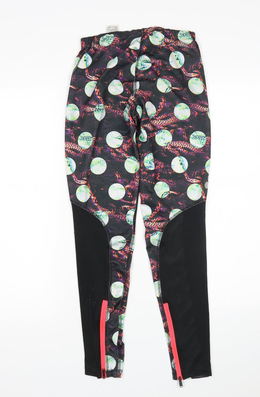 Reebok Womens Multicoloured Animal Print  Compression Leggings Size XS L27 in