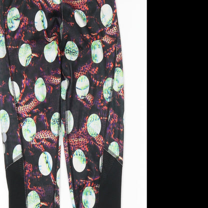 Reebok Womens Multicoloured Animal Print  Compression Leggings Size XS L27 in