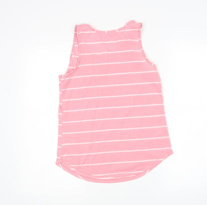 Matalan Womens Pink Striped  Top Pyjama Top Size 8