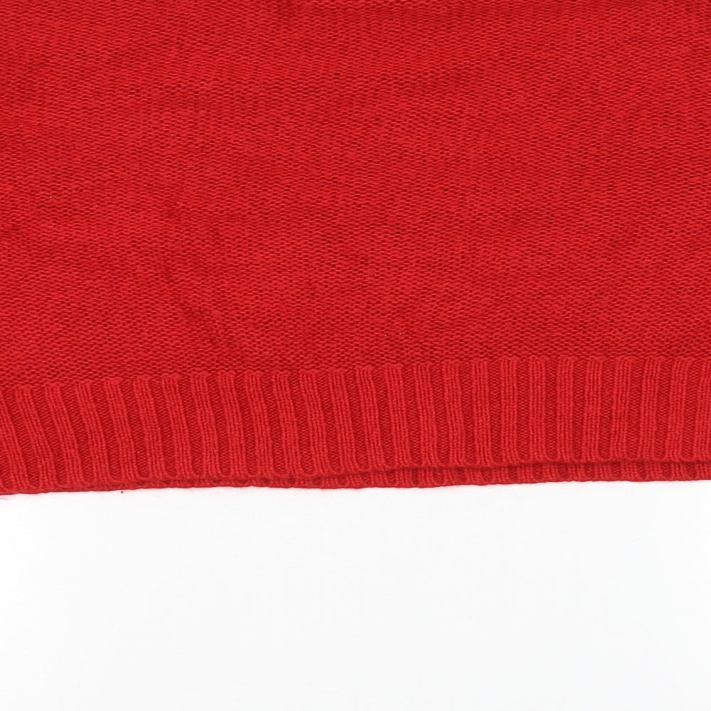 Womens UK Size M New Look Red Pullover Jumper