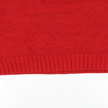 Womens UK Size M New Look Red Pullover Jumper