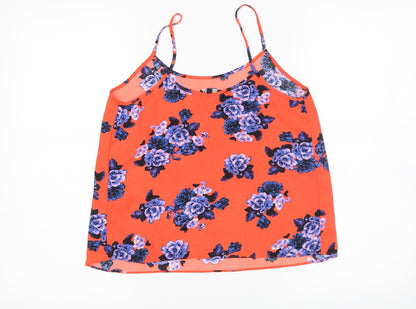 Womens UK Size 8 Papaya Multicoloured Basic Blouse