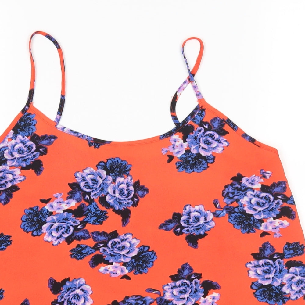 Womens UK Size 8 Papaya Multicoloured Basic Blouse