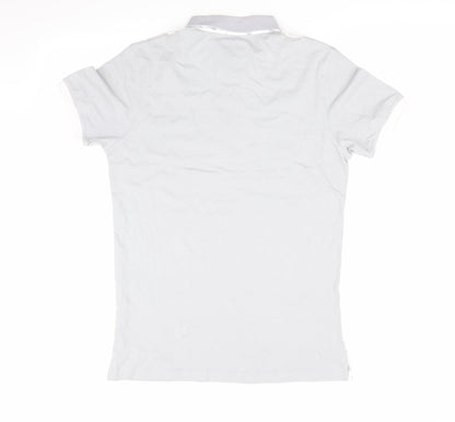 Intense Menswear  Mens Grey Polka Dot   Polo Size S  - Spider Logo