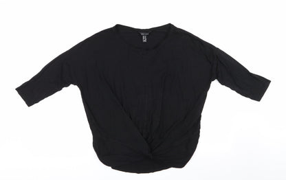 Womens UK Size 12 New Look Black Tunic T-Shirt
