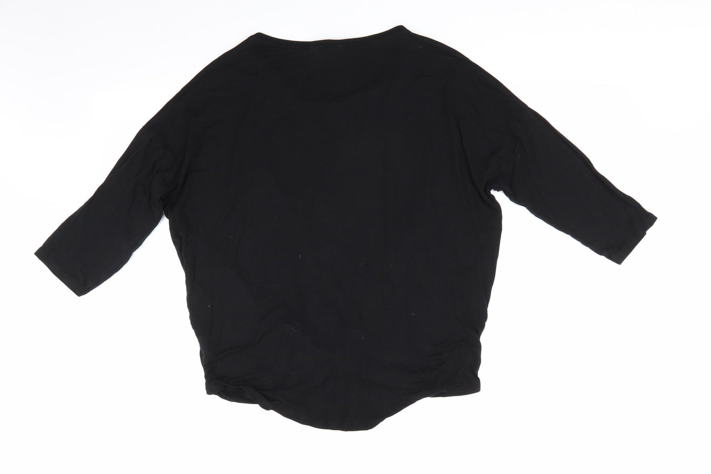 Womens UK Size 12 New Look Black Tunic T-Shirt