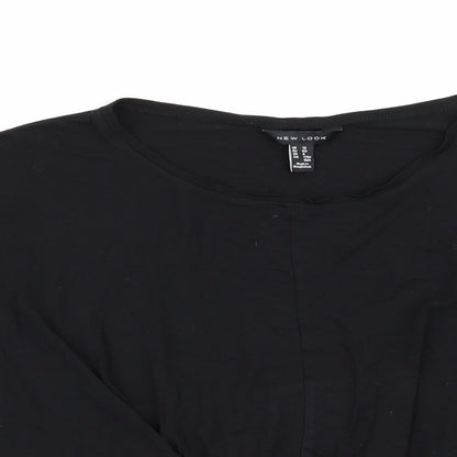 Womens UK Size 12 New Look Black Tunic T-Shirt