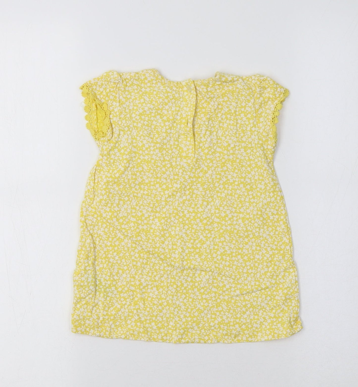 M&S Baby Yellow Floral  A-Line  Size 9-12 Months