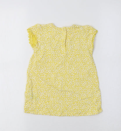 M&S Baby Yellow Floral  A-Line  Size 9-12 Months