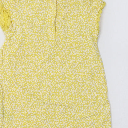 M&S Baby Yellow Floral  A-Line  Size 9-12 Months