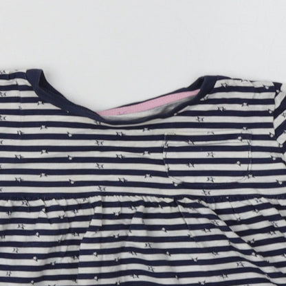 Matalan Baby Blue Striped  Fit & Flare  Size 9-12 Months