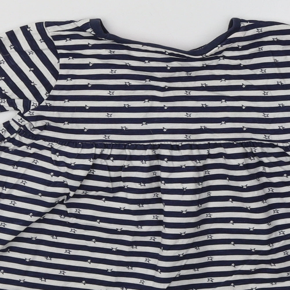 Matalan Baby Blue Striped  Fit & Flare  Size 9-12 Months