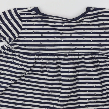 Matalan Baby Blue Striped  Fit & Flare  Size 9-12 Months