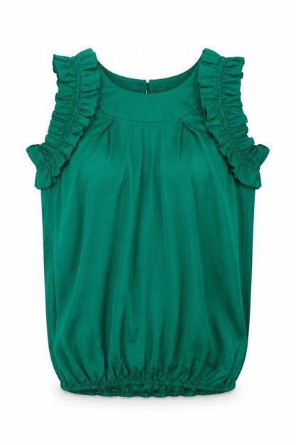 Womens UK Size 6 River Island Green Basic Blouse