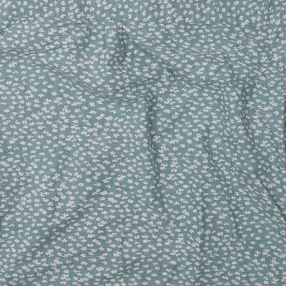 F&F Womens Blue Floral  Basic Button-Up Size L