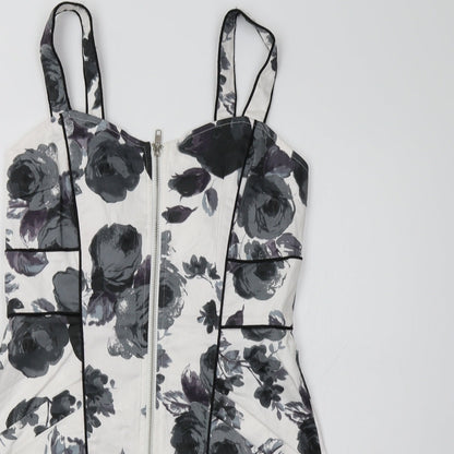 Apricot Womens Grey Floral  Bodycon  Size S