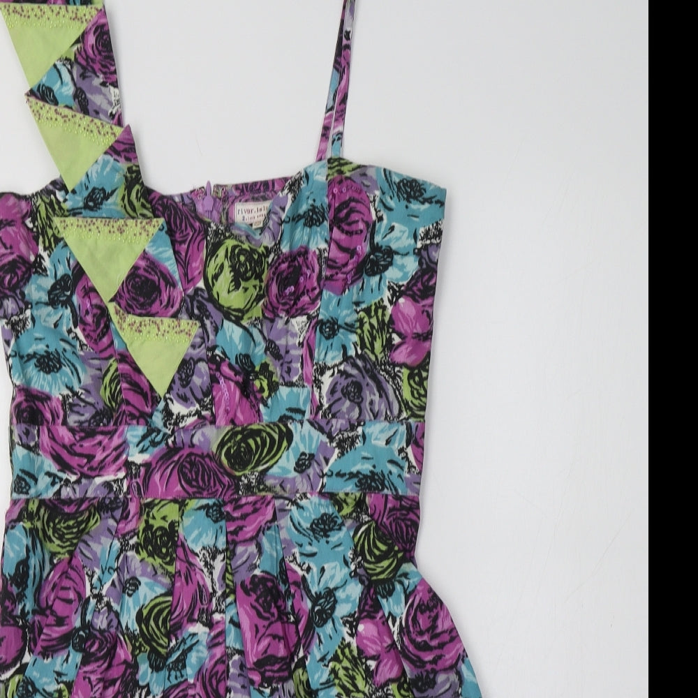 River Island Womens Multicoloured Floral  Bodycon  Size 12