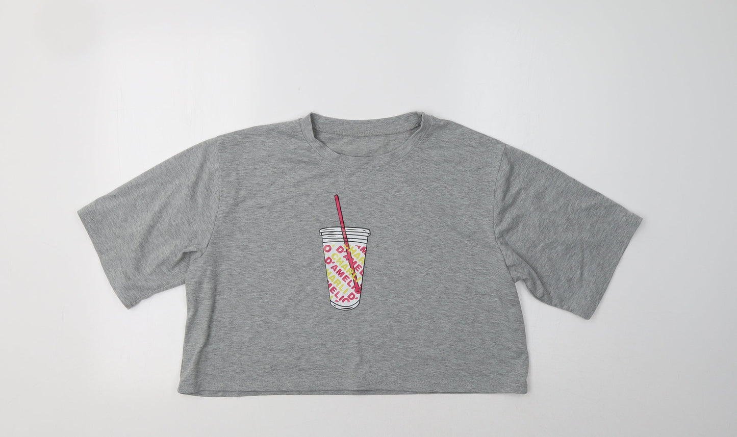 Preworn Womens Grey   Basic T-Shirt Size L