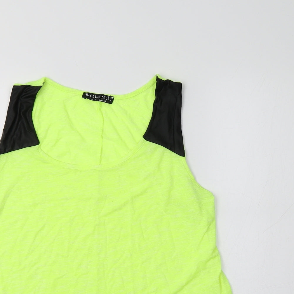 Womens UK Size 16 Select Green Basic Tank